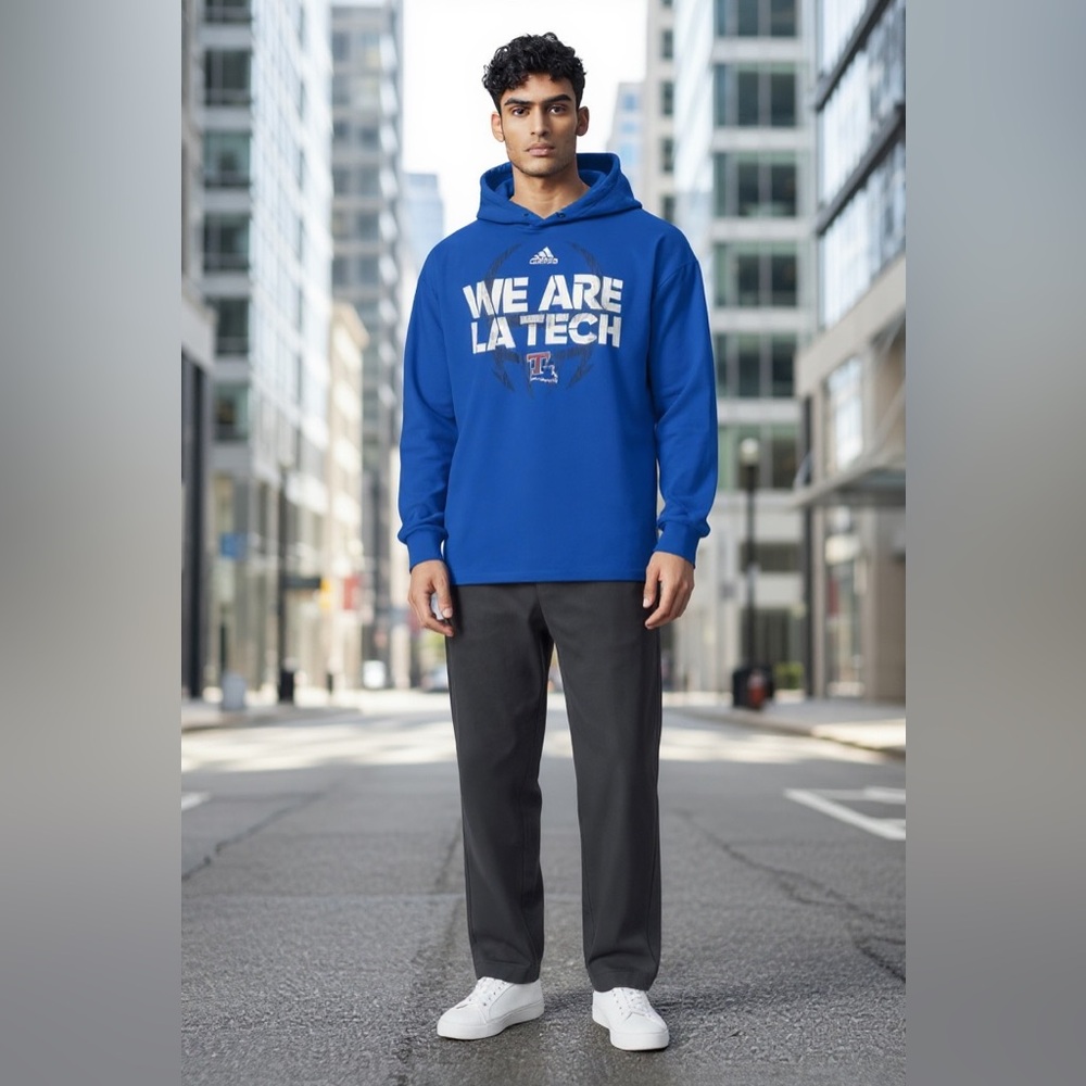 Adidas LA TECH We Are LA Tech Hooded Long Sleeve Tee